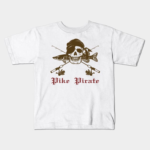 Pike Pirate Kids T-Shirt by Fisherbum